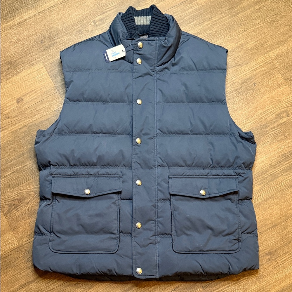 johnnie-O Dark Blue Quilted Vest